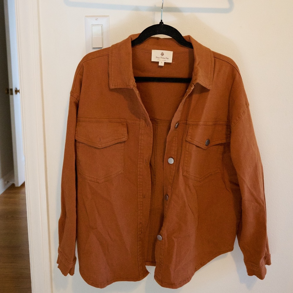 Women's Cognac Oversized Denim Shacket